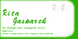 rita gasparek business card